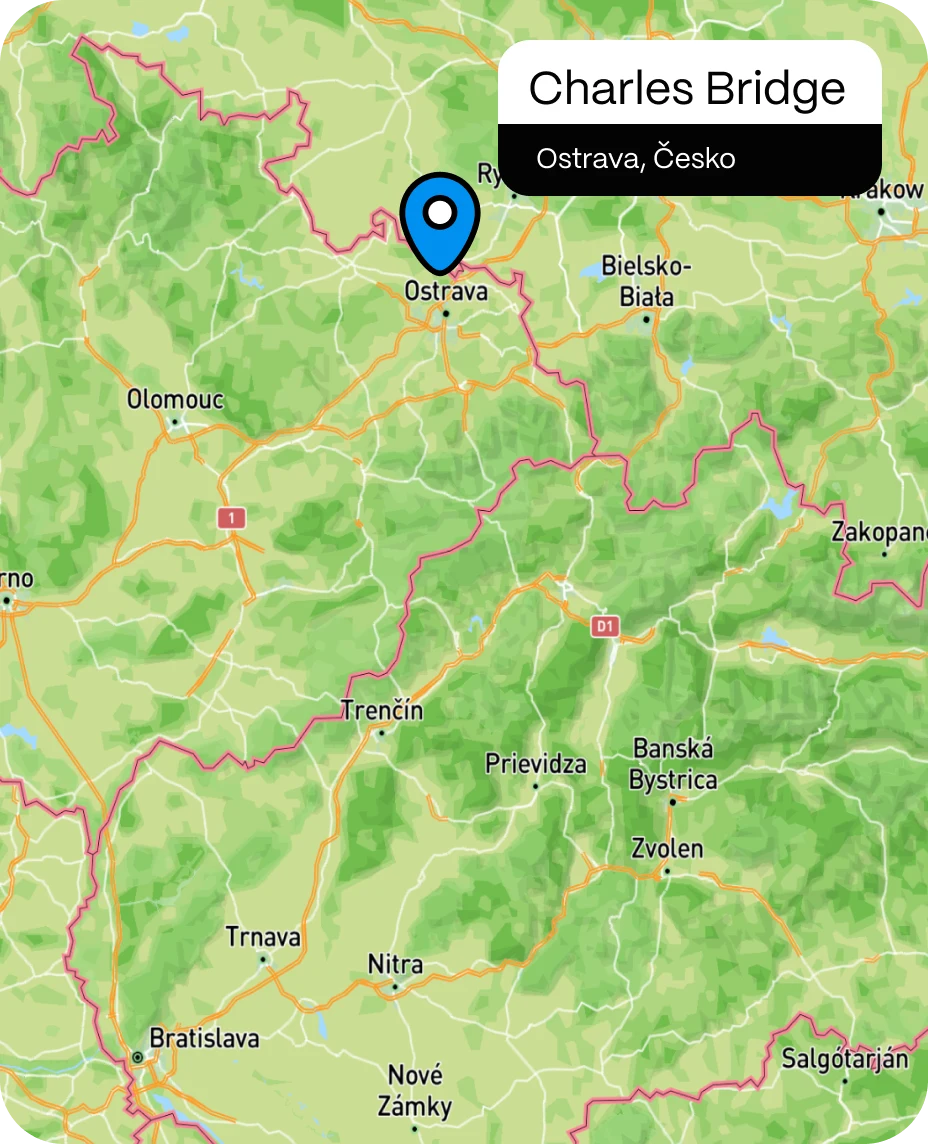 Mapa projektu Charles Bridge