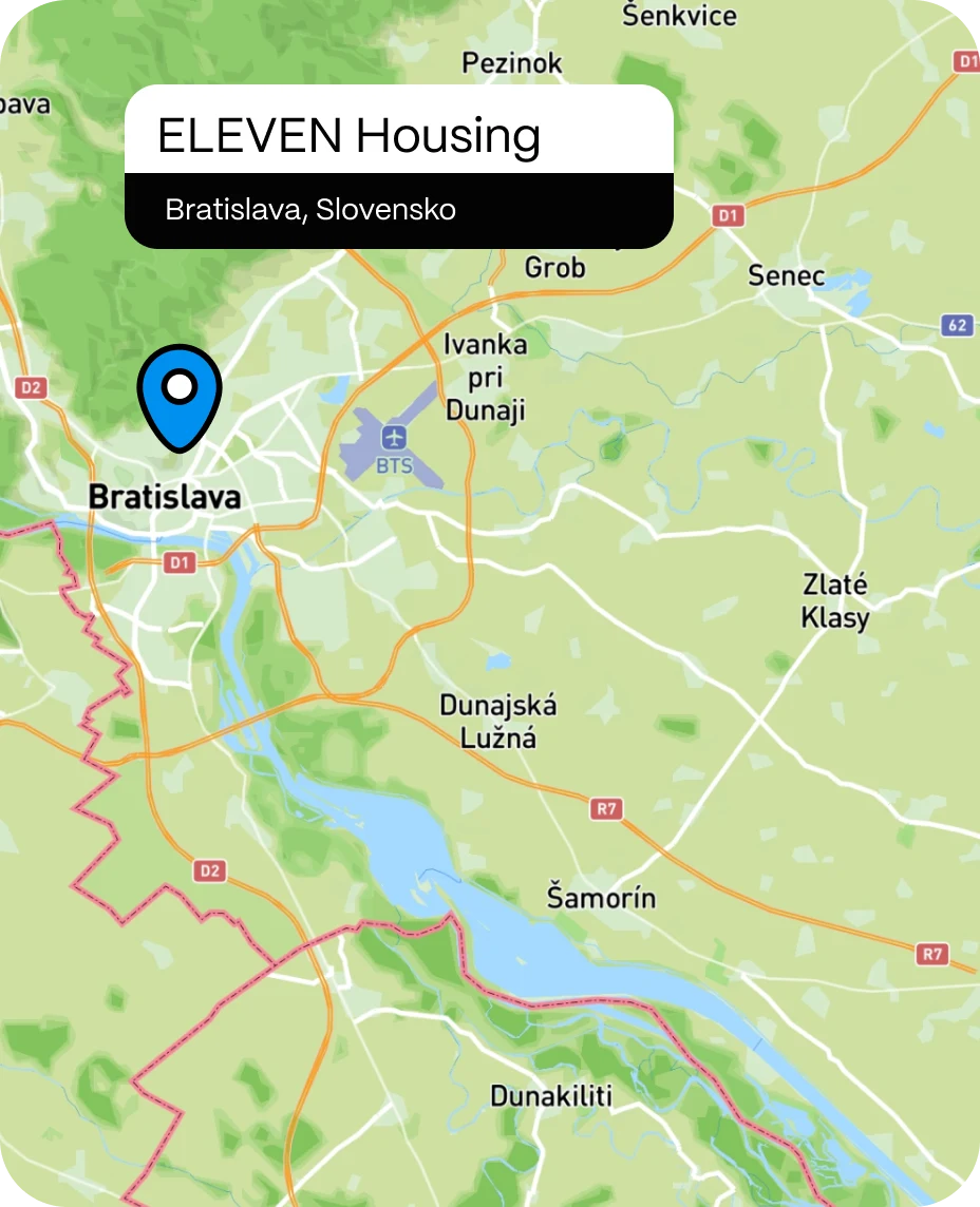 Mapa projektu ELEVEN Housing