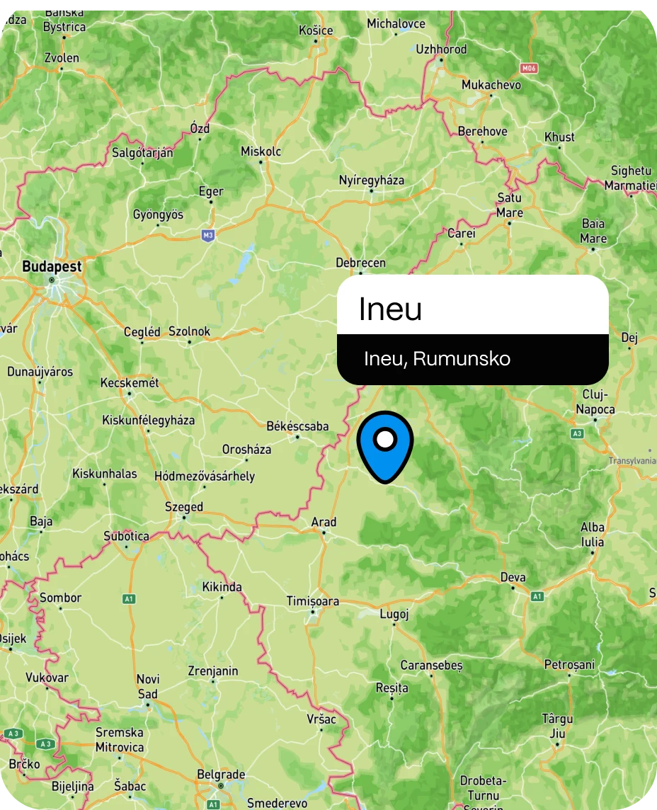 Mapa projektu Ineu