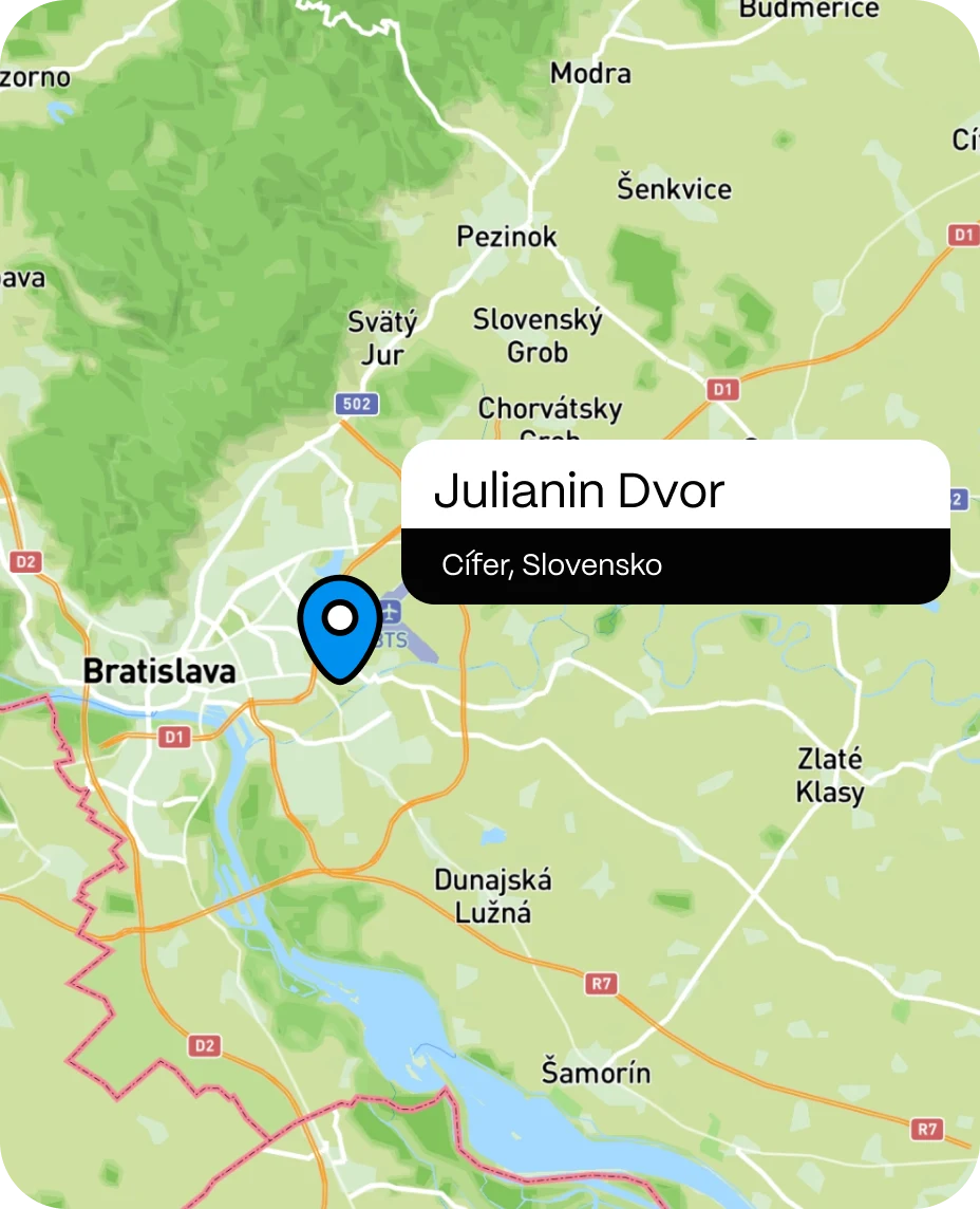 Mapa projektu Julianin Dvor