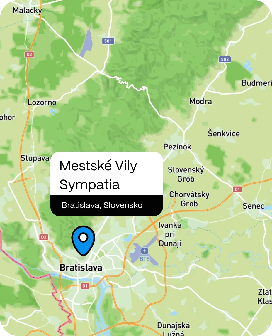 Mapa projektu City Villas Sympatia