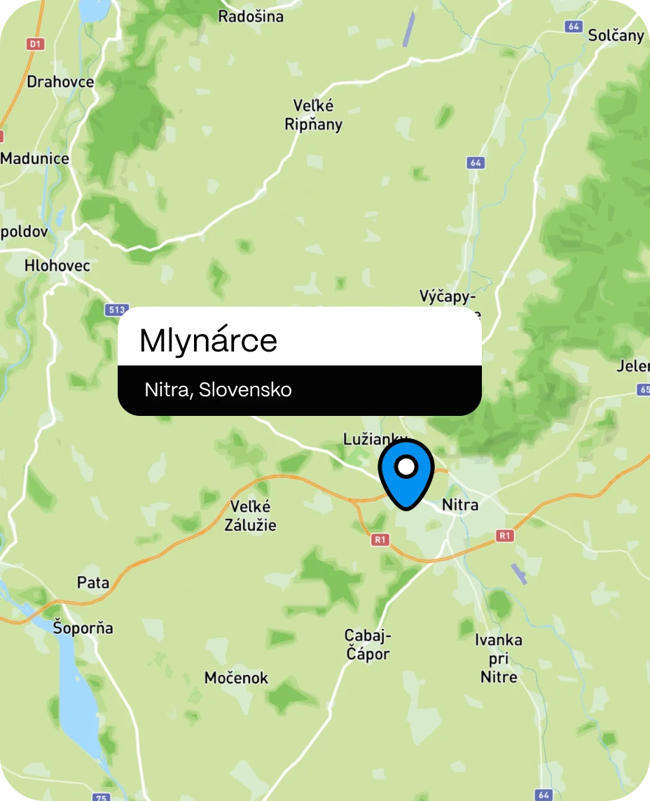 Mapa projektu Mlynárce