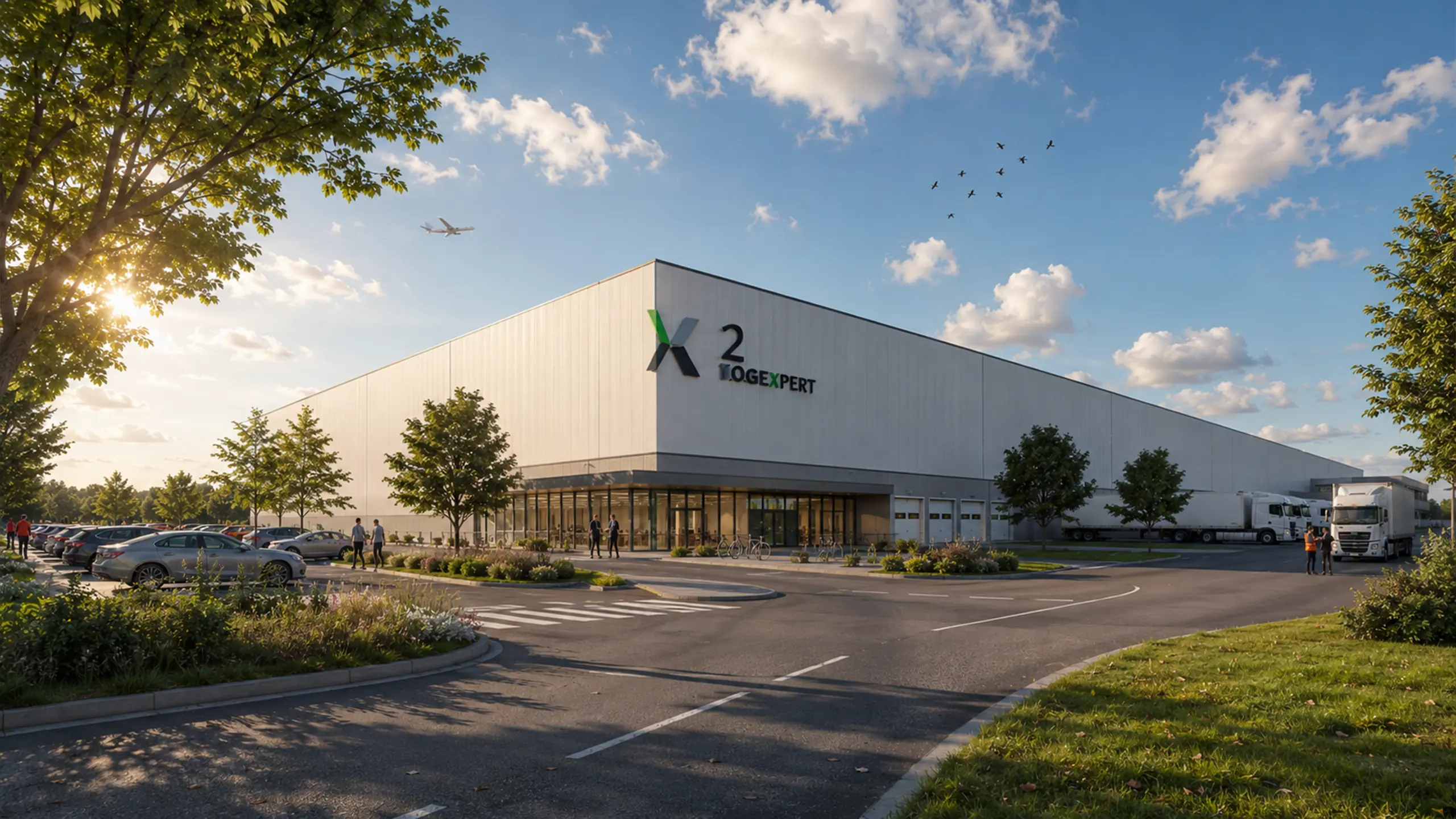 Logistic hall - visualization - Industrial Project Brnik 3 – logistics warehouse surrounded by greenery - obrázok 2