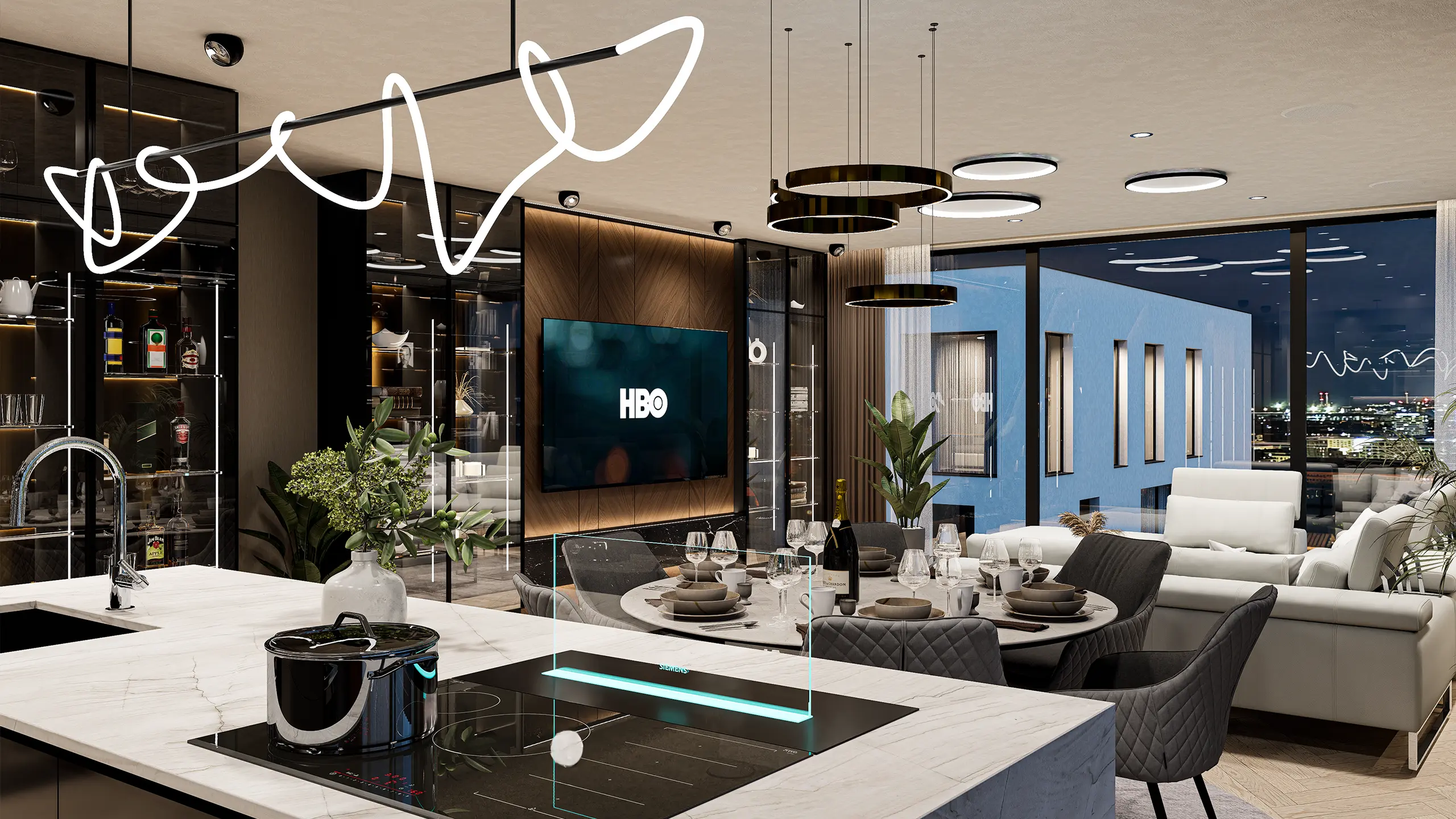 Residential Project Mestské Vily Sympatia – dining area overlooking the garden - obrázok 16