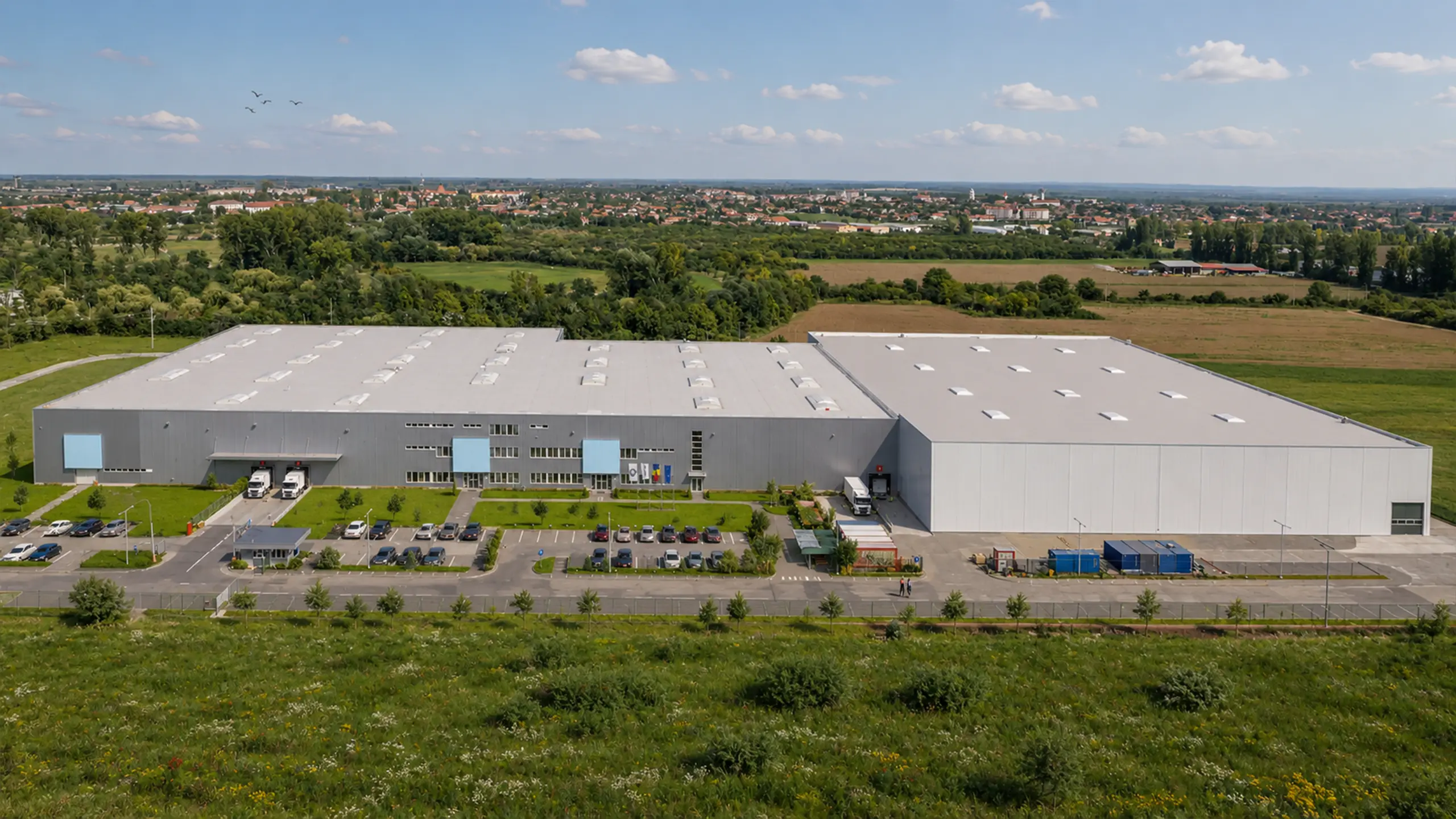 Production-storage hall Salonta - bird's eye view - obrázok 2